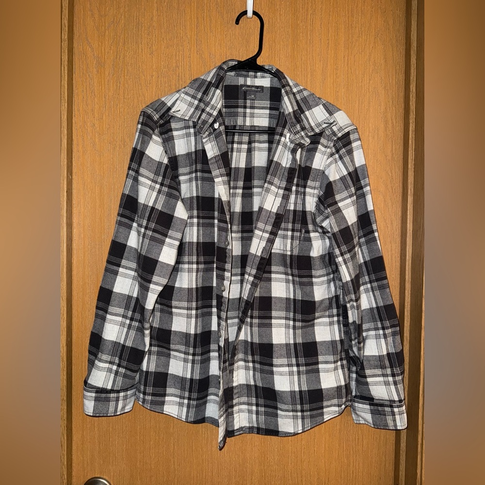 Eddie Bauer Monochrome Plaid Shirt